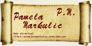 Pamela Markulić vizit kartica